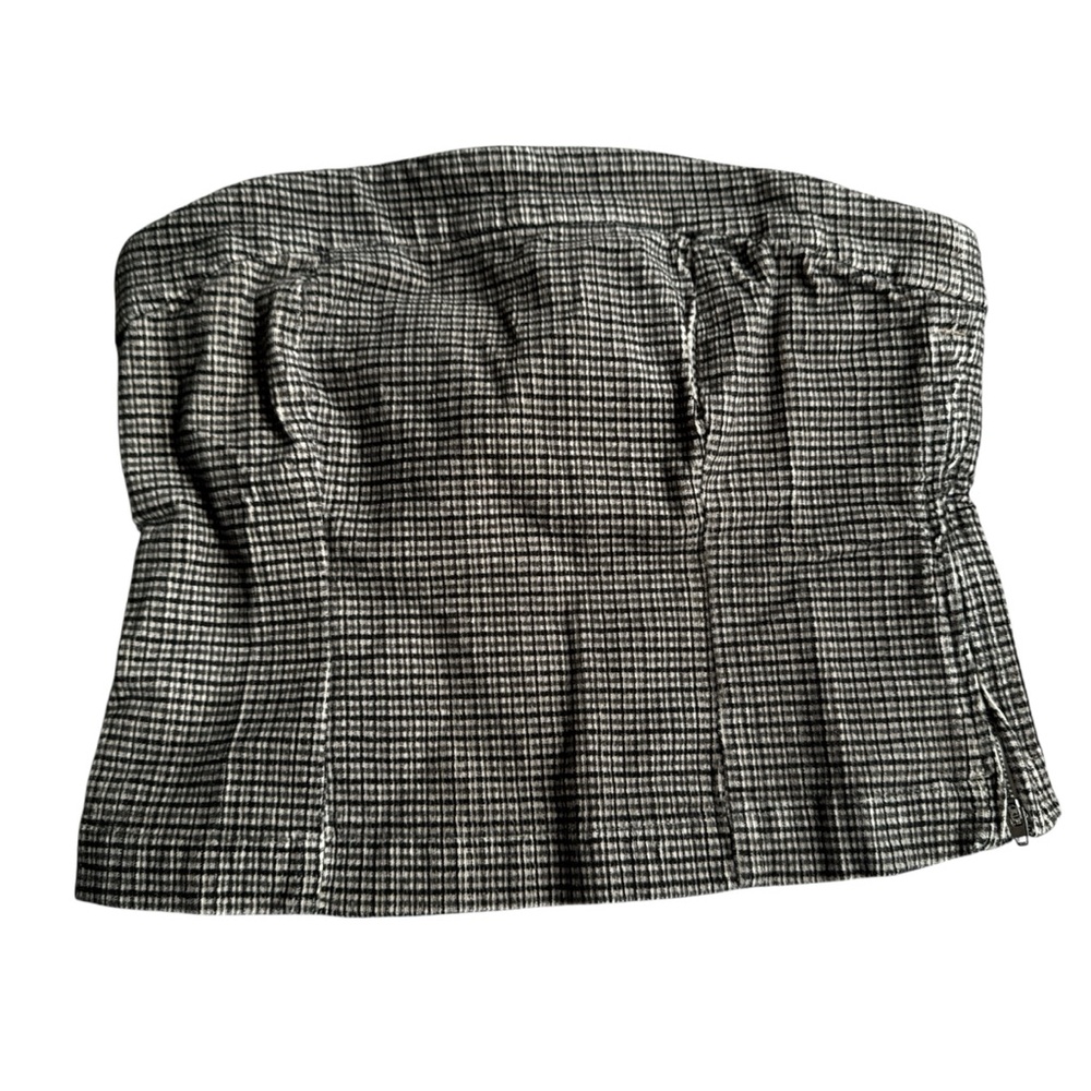 American Eagle Outfitters Plaid Corduroy Tube Top Sz M